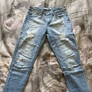 🌟RanCan LA🌟distressed light wash blue jeans